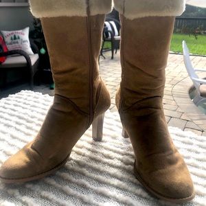 Shearling faux boots